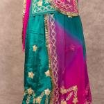 Rama Green Shaded Gottapatti Work Poshak | Aari & Sequins Work on Bamber Satin | Jaipurio Designer Collection